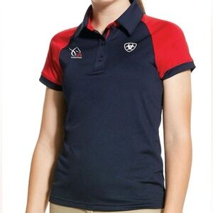 NWOT— USEF ARIAT Girls Youth Team Prix 3.0 Polo- Size Medium